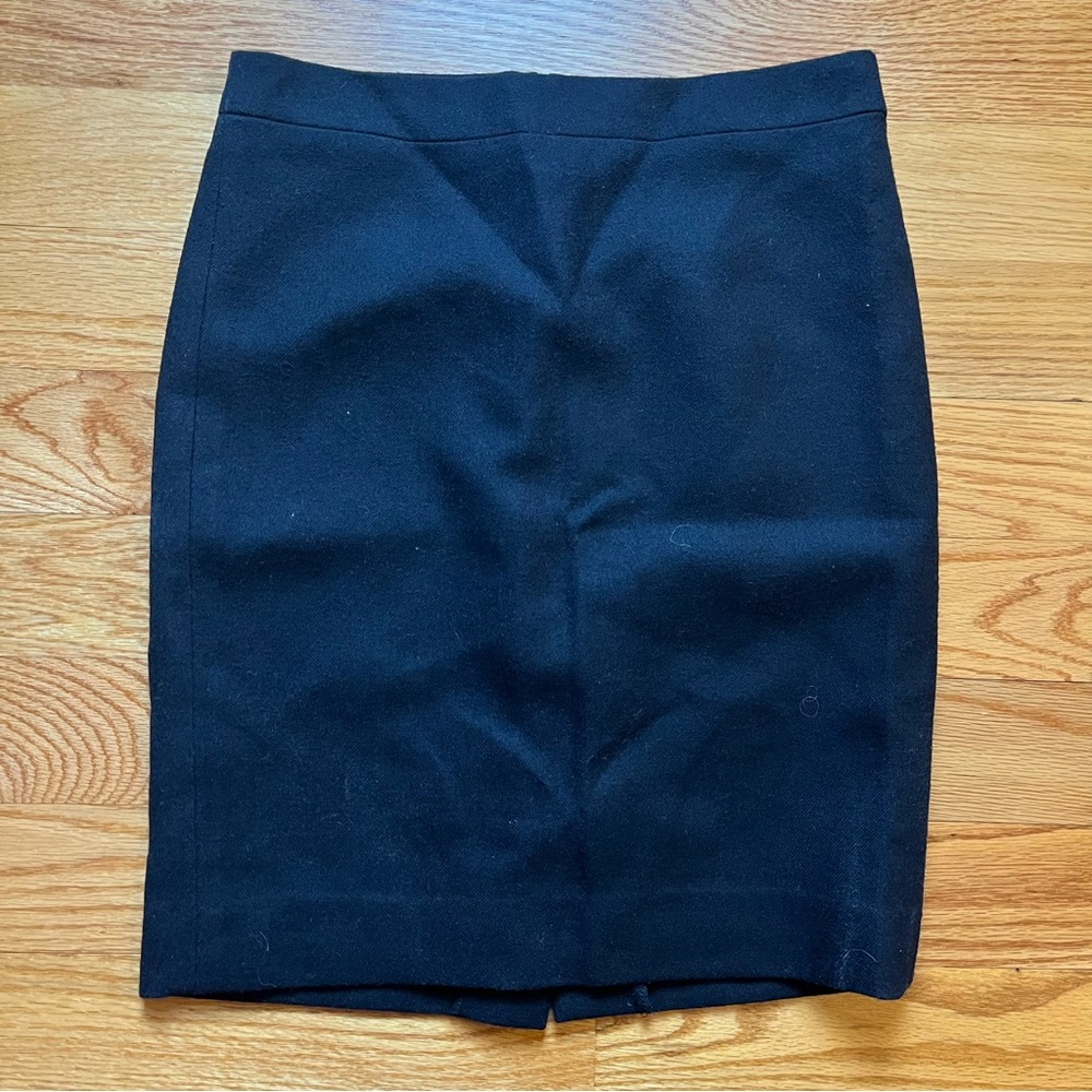 J. Crew black wool pencil skirt size 4